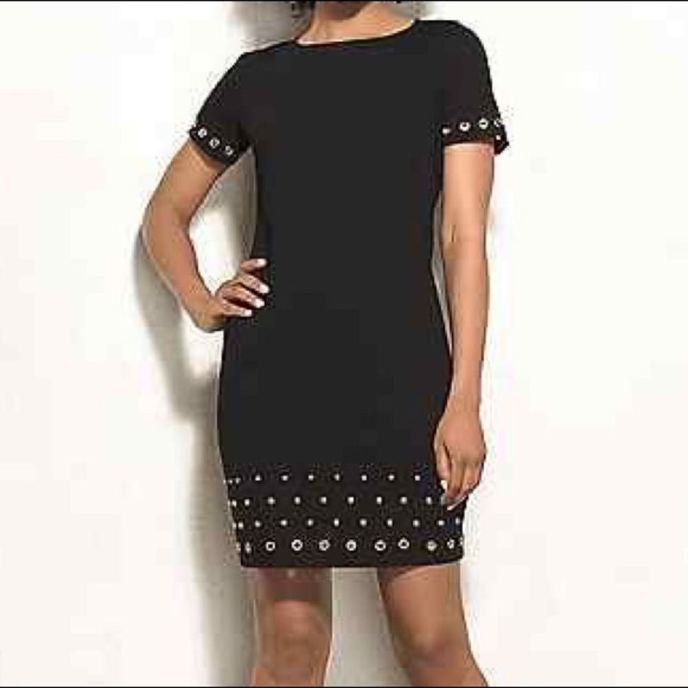 roz&ALI Dressbarn Grommet Ponte Dress